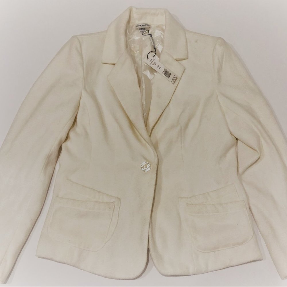 VINTAGE WINTER WHITE RICHARD MALCOLM JACKET - SIZE 10- NWT